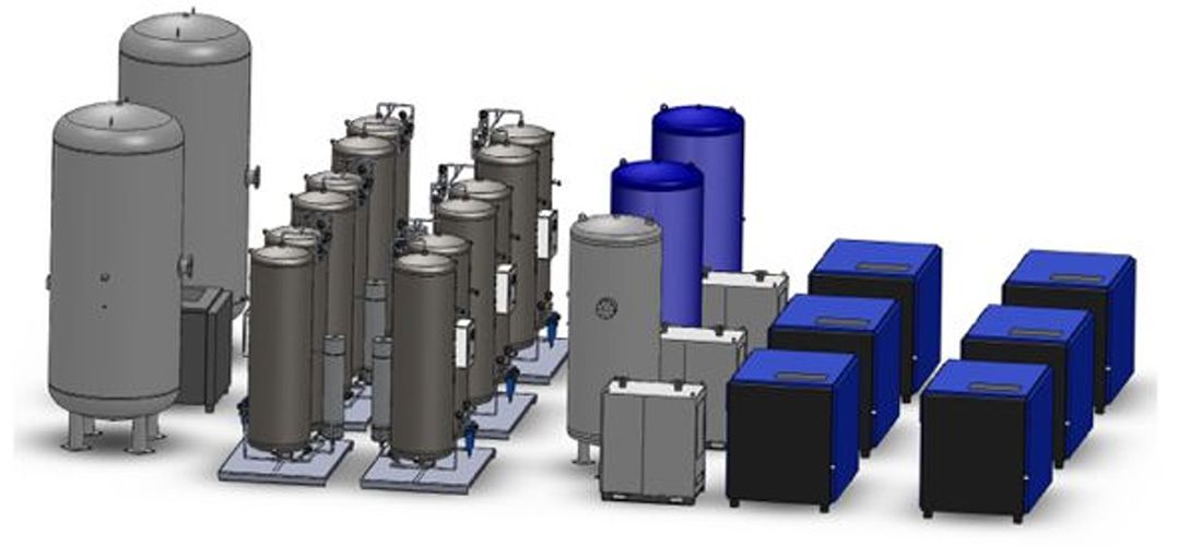 Compresores de Aire para Generación de Oxígeno y Nitrógeno